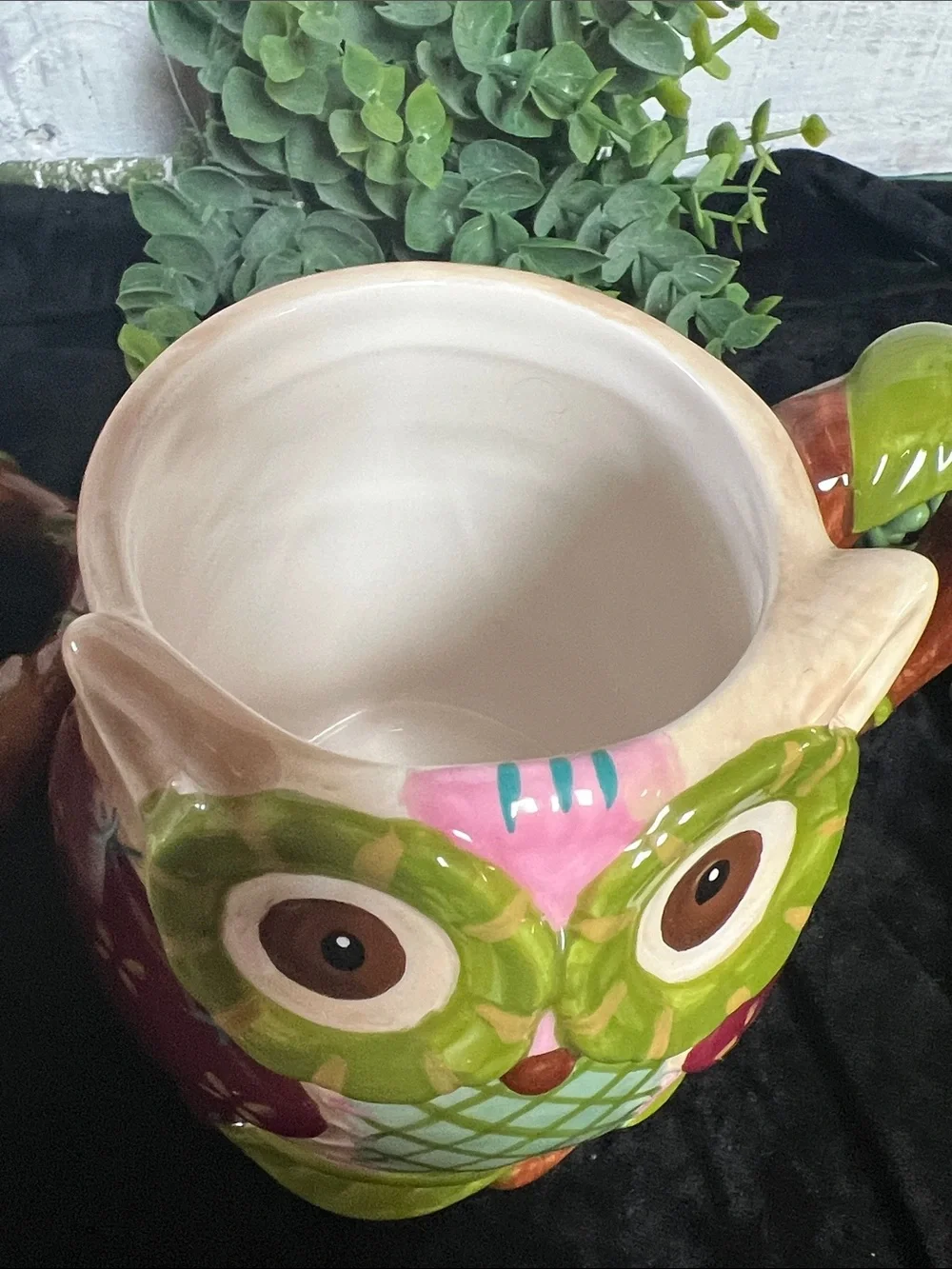 Pier 1 Ollie Owl Ceramic Coffee Mugs Set of 2